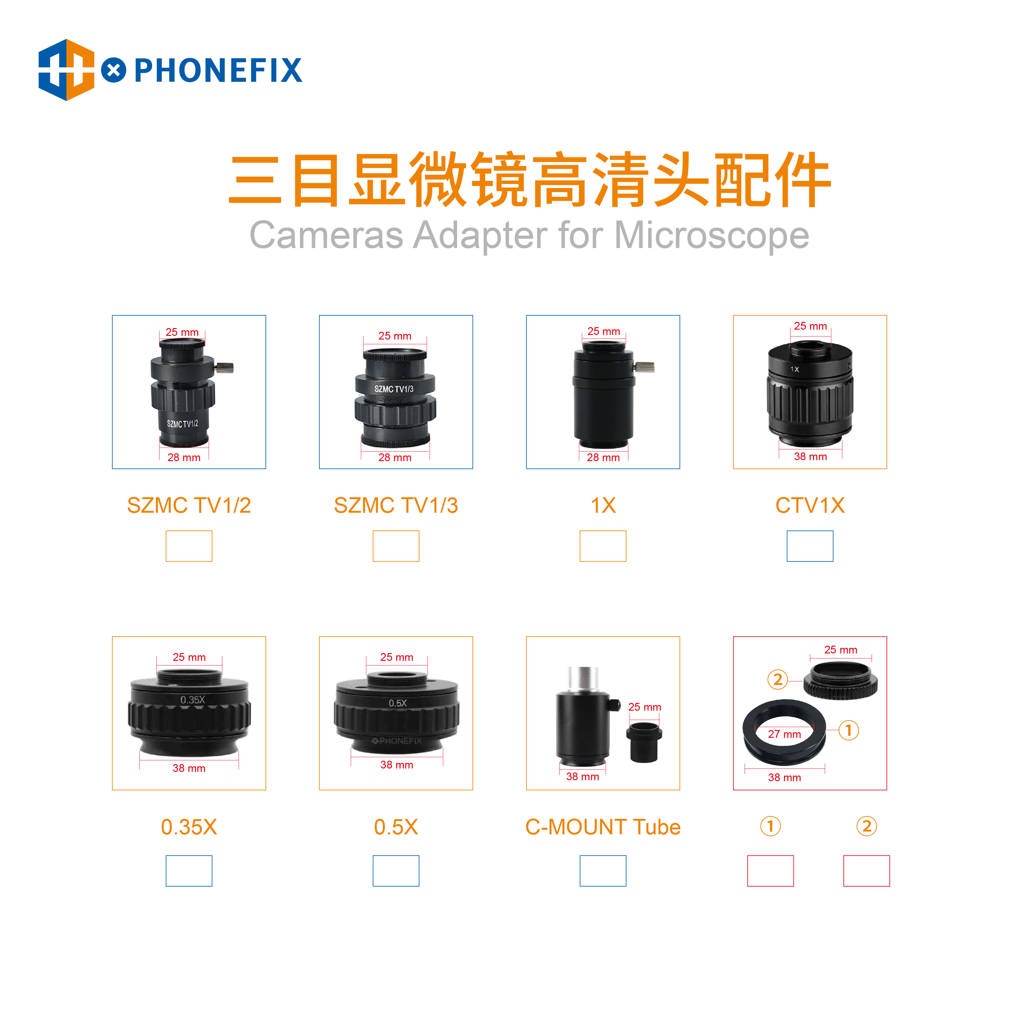 Usb Microscope Digital - CTV 0.35X/0.5X/1X Focus Adjustable C mount