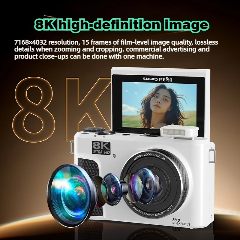 WD300 8K Digital Camera 88MP v - Electronics Gadgets For Home recensione e prezzo