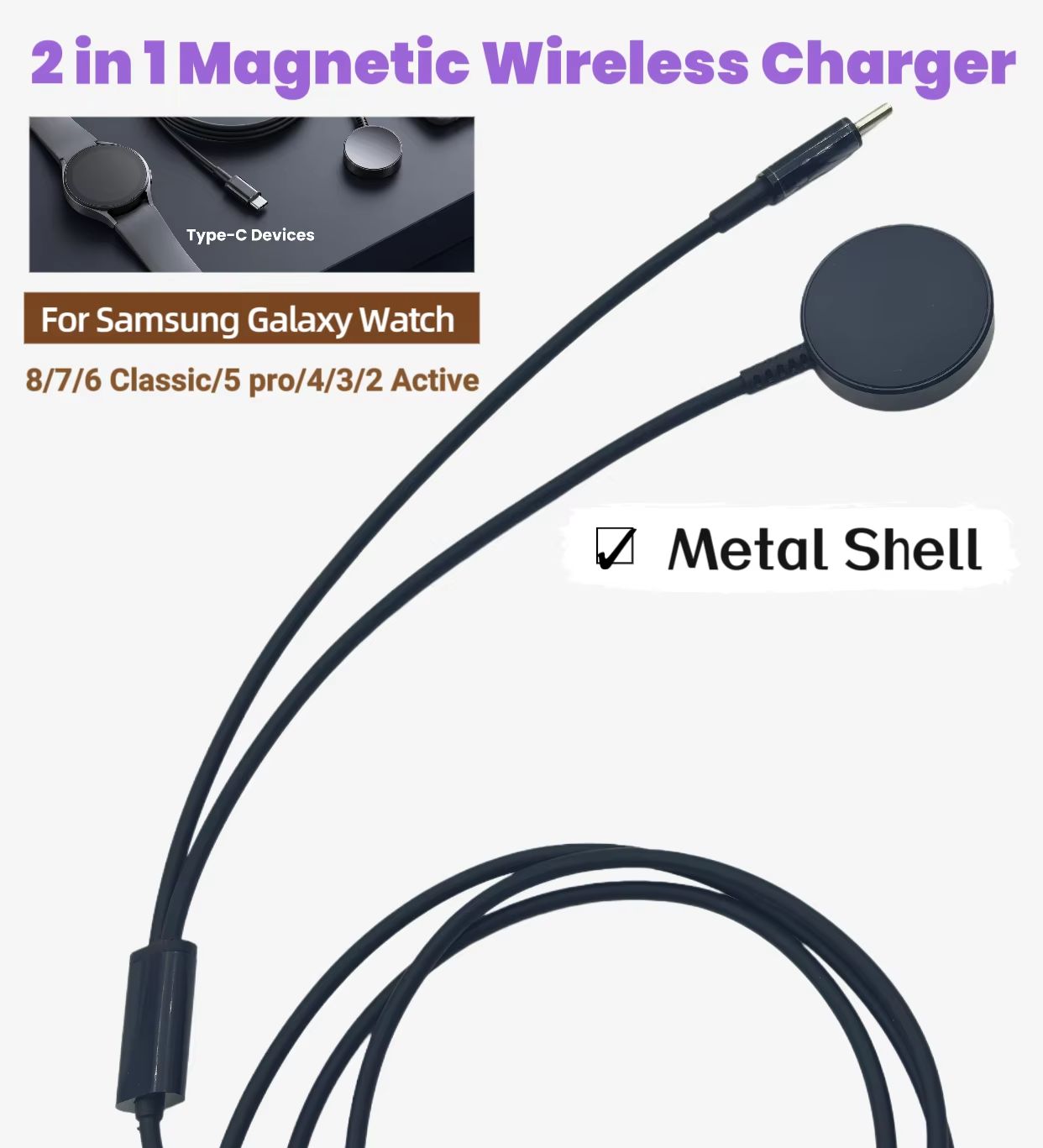Type-C 2-in-1 Magnetic Wireles - Magnetic Charging Cable recensione e prezzo