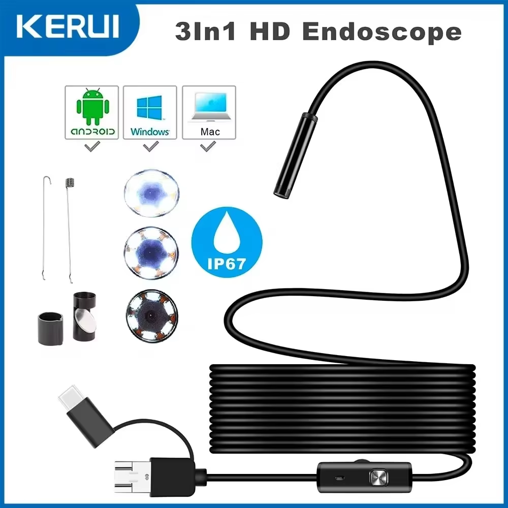 7MM Android Endoscope Camera 3 - Usb Microscope Digital recensione e prezzo