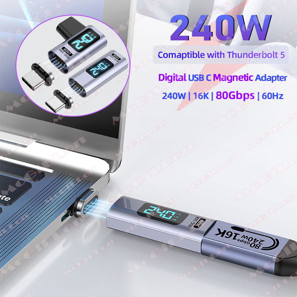 USB4.0 240W 80Gbps Thunderbolt - Magnetic Charging Cable recensione e prezzo