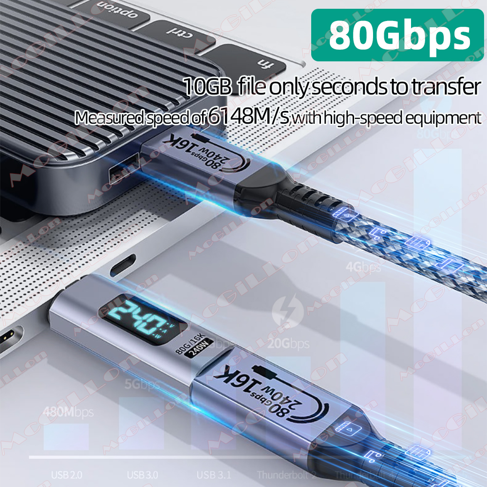 USB4.0 240W 80Gbps Thunderbolt - Magnetic Charging Cable recensione e prezzo
