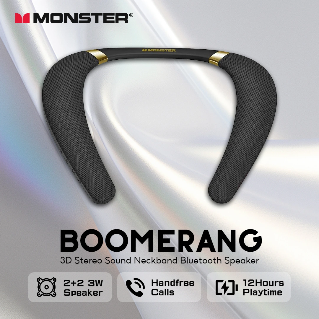 New Monster Boomerang Neck Ban - Bluetooth Speaker Waterproof recensione e prezzo