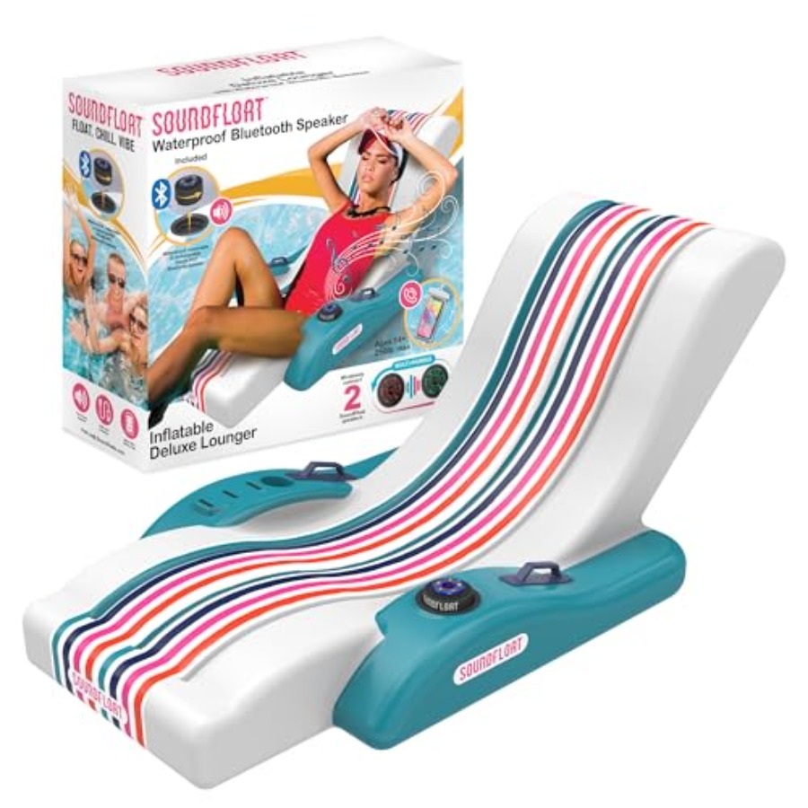 Inflatable Pool Lounger with B - Bluetooth Speaker Waterproof recensione e prezzo