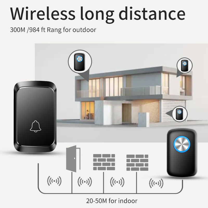 Wireless Door Bell Battery Ope - Electronics Gadgets For Home recensione e prezzo