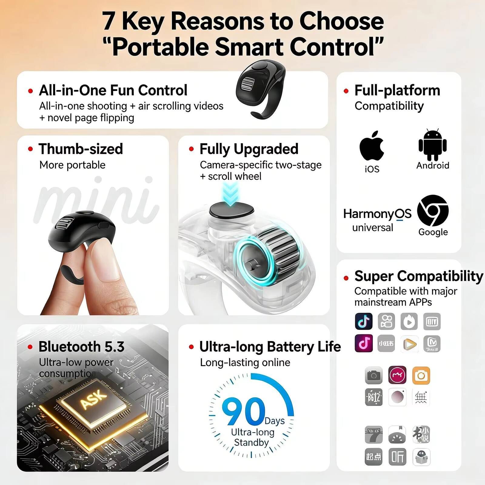 Mini Fingertip Bluetooth Ring  - Electronics And Gadgets G recensione e prezzo